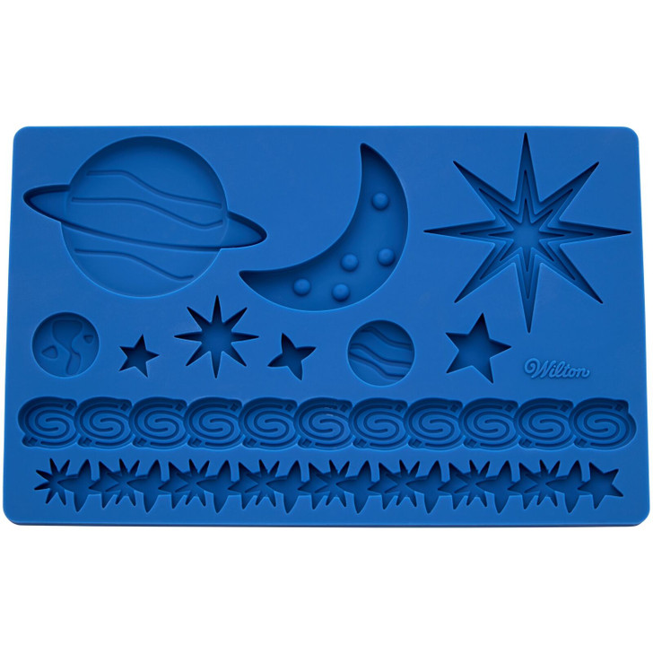 Wilton Outer Space Fondant & Gum Paste Silicone Mold 5"X7.75"