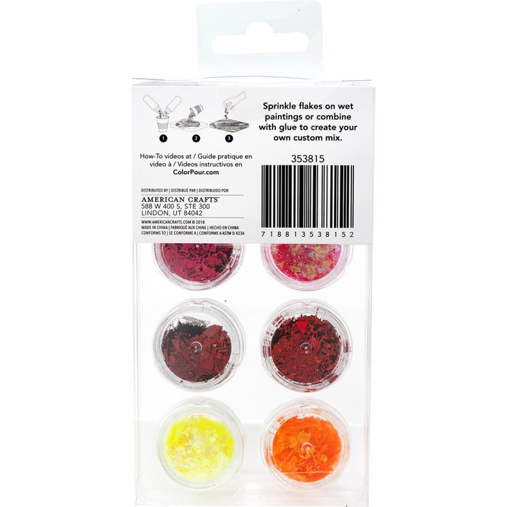 Embellish Foil Flakes - Warm - American Crafts Color Pour 