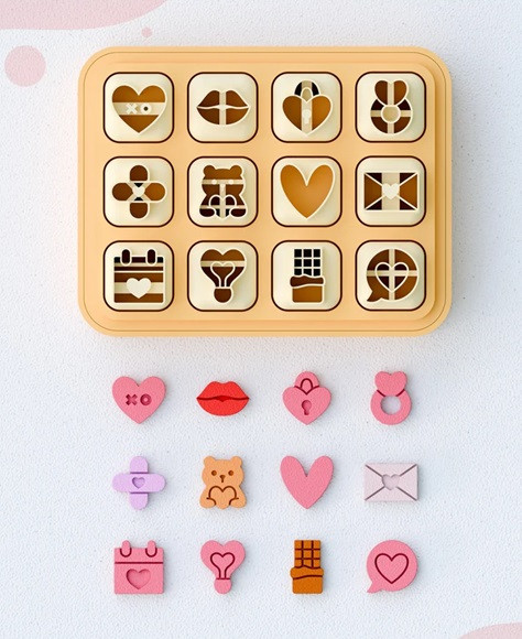 PCP Mini Cutters Set and Storage Box - Valentines