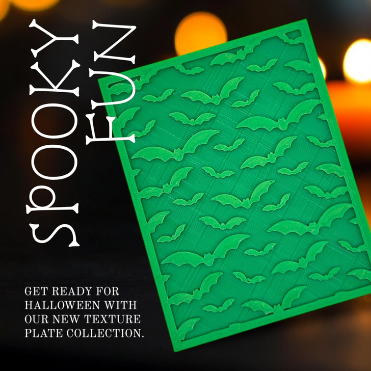 PCP Halloween Bats Stencil and/or Texture Plate