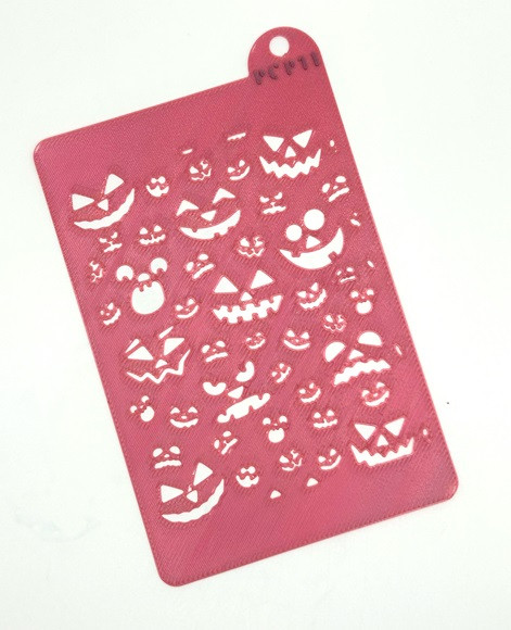 PCP Halloween Pumpkin Faces Stencil and/or Texture Plate