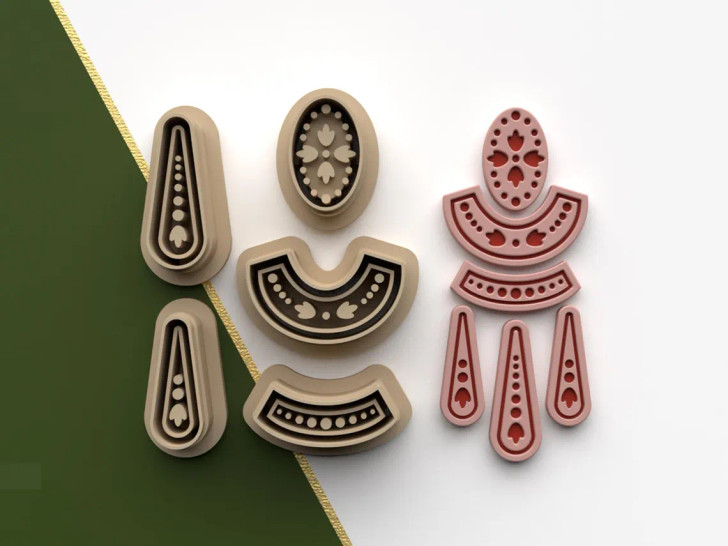 PCP Geo Folk Art Dangle Cutter Set