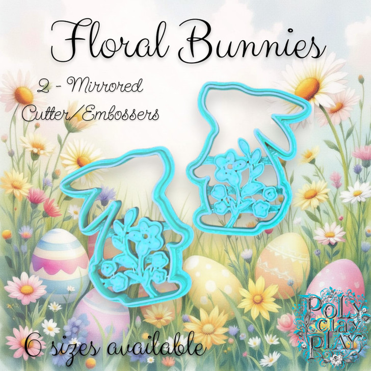 PCP Floral Bunnies Mirrored Embosser/Cutter Set of 2