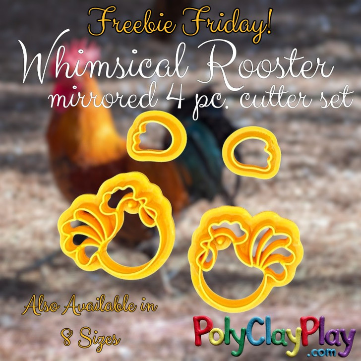 Freebie Friday Special - Whimsical Rooster Set Option C