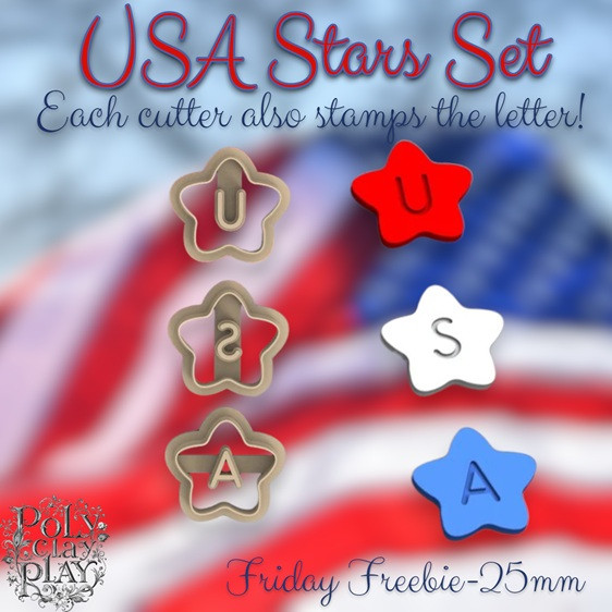 Freebie Friday Special - USA Stars Set of 3