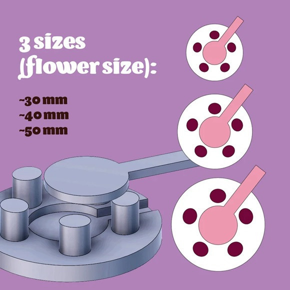 Loop a Bloom Clay Snake Flower Tool 3-Size Set