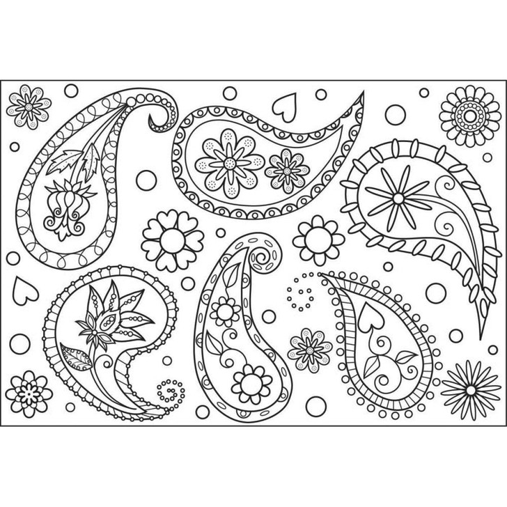 Paisley Mounted Rubber Stamp