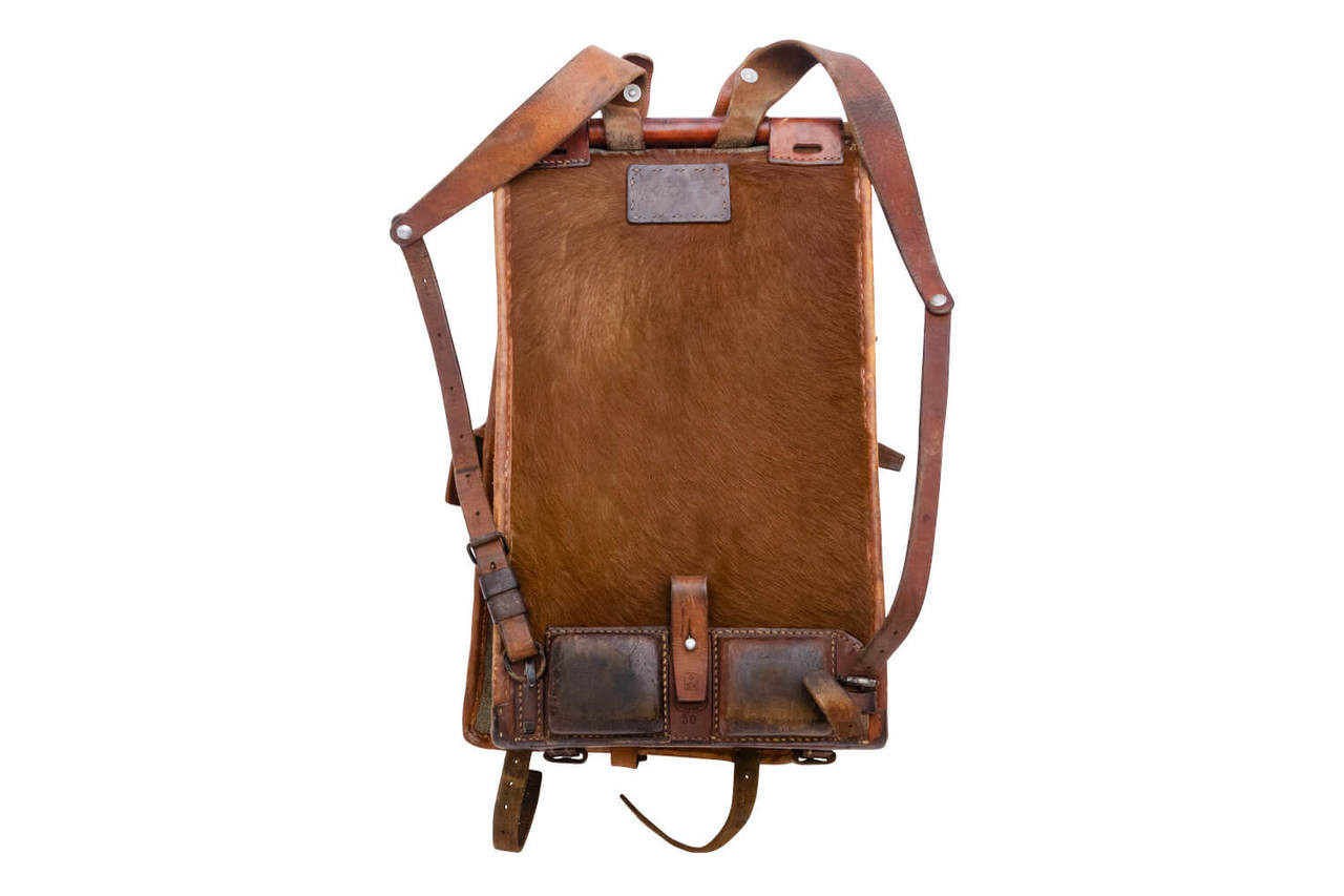 Swiss Army Cowhide Backpack with front pocket (1950)