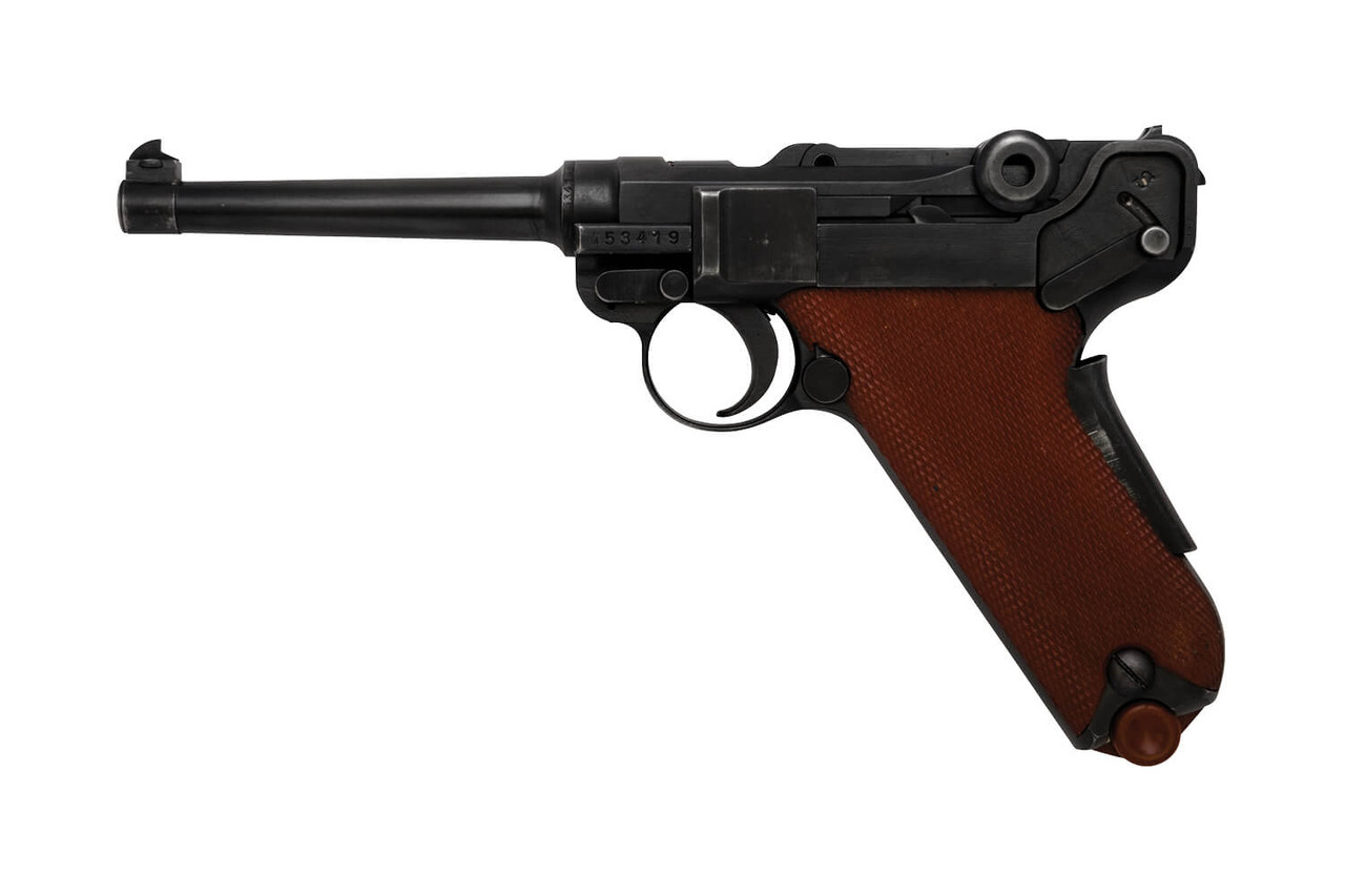 W+F Bern Swiss 06/29 Luger w/ Holster & Red Grips - sn 53xxx