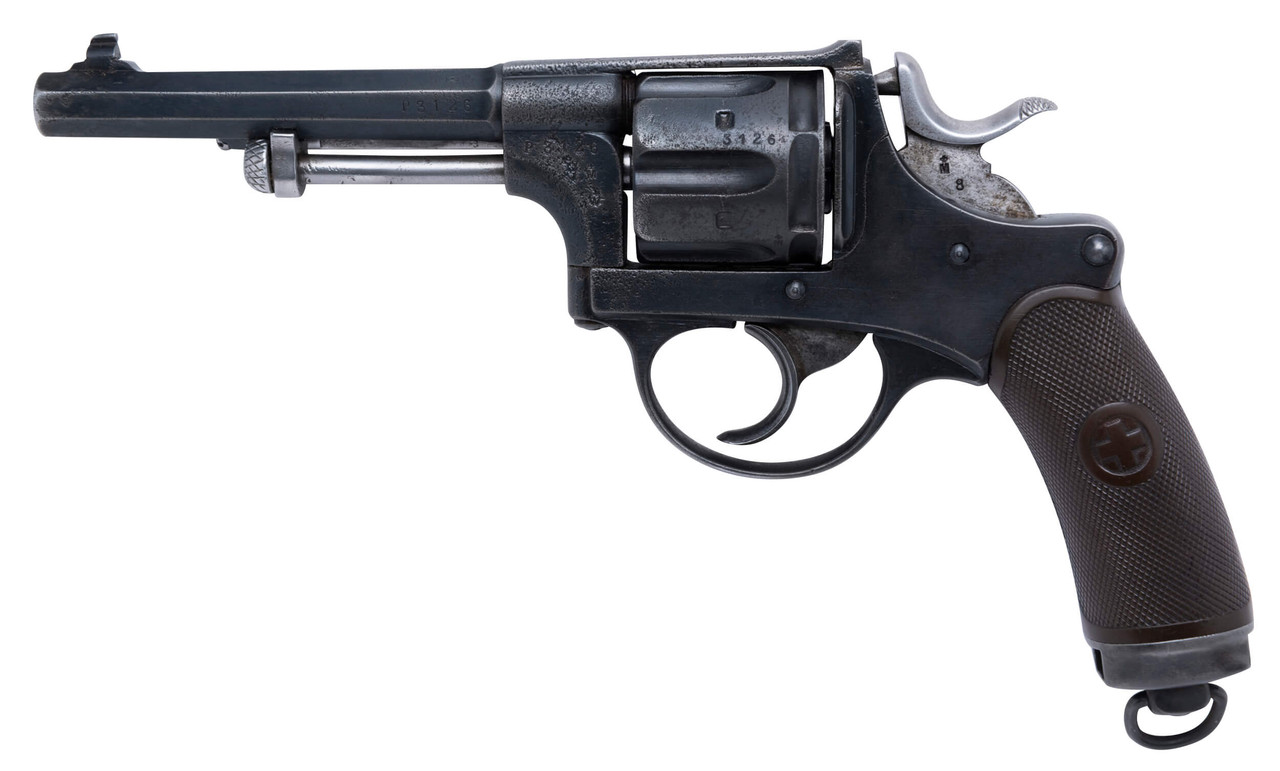 Antique W+F Bern Swiss 1882 Revolver w/ Holster - sn P3xxx