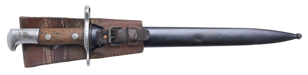 Swiss M1889 Bayonet w/ Scabbard and Frog - sn 157033