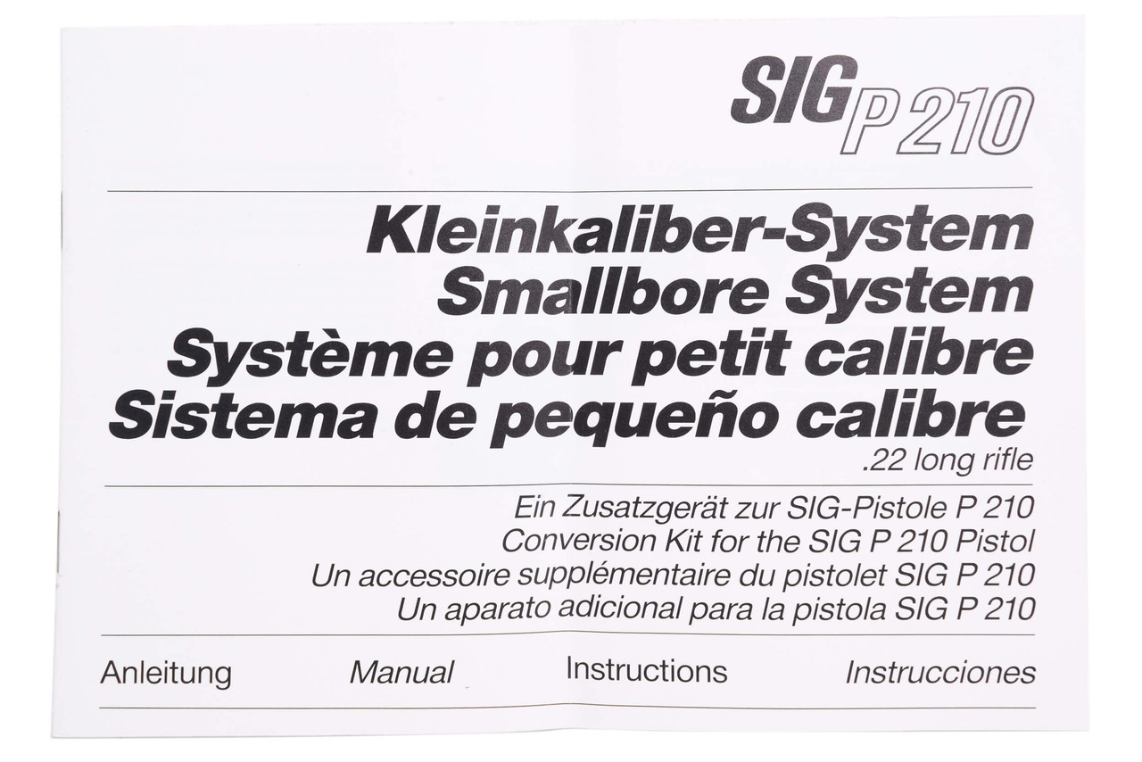 Rare SIG P210 .22LR Conversion Kit - sn 47250 / Book referenced