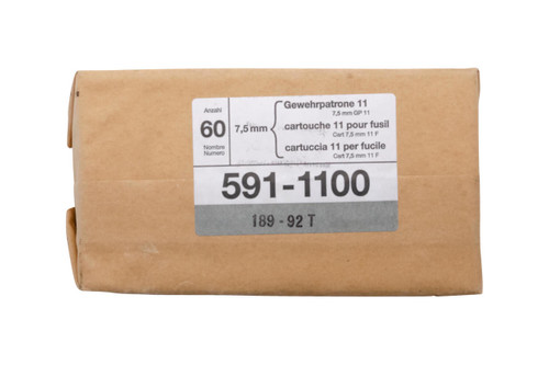 SWISS GP11 7.5X55 FMJ LEAD CORE 60RDS BRICK