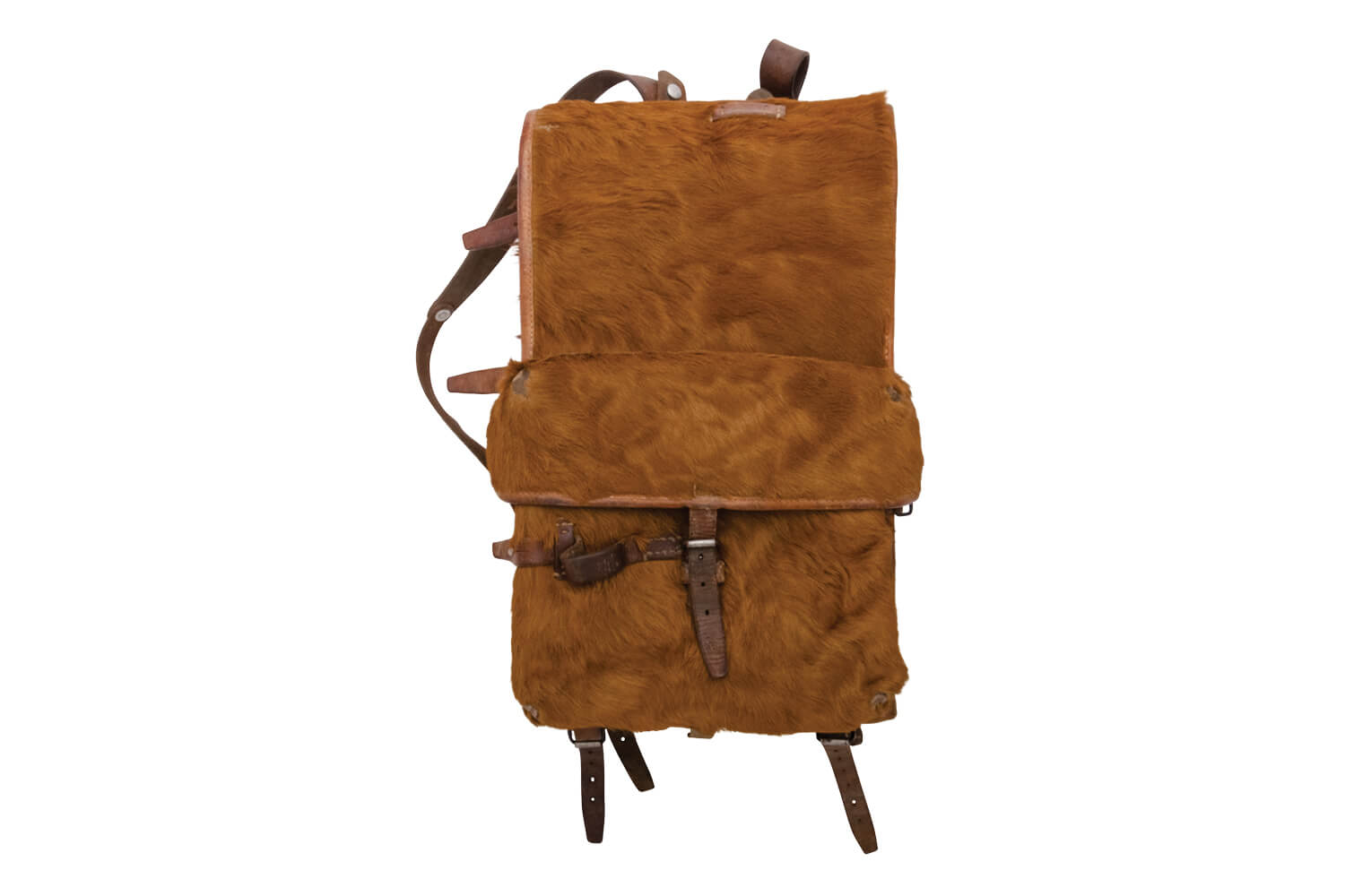 Swiss Army Cowhide Backpack with front pocket (1943) - (AM-RSS07