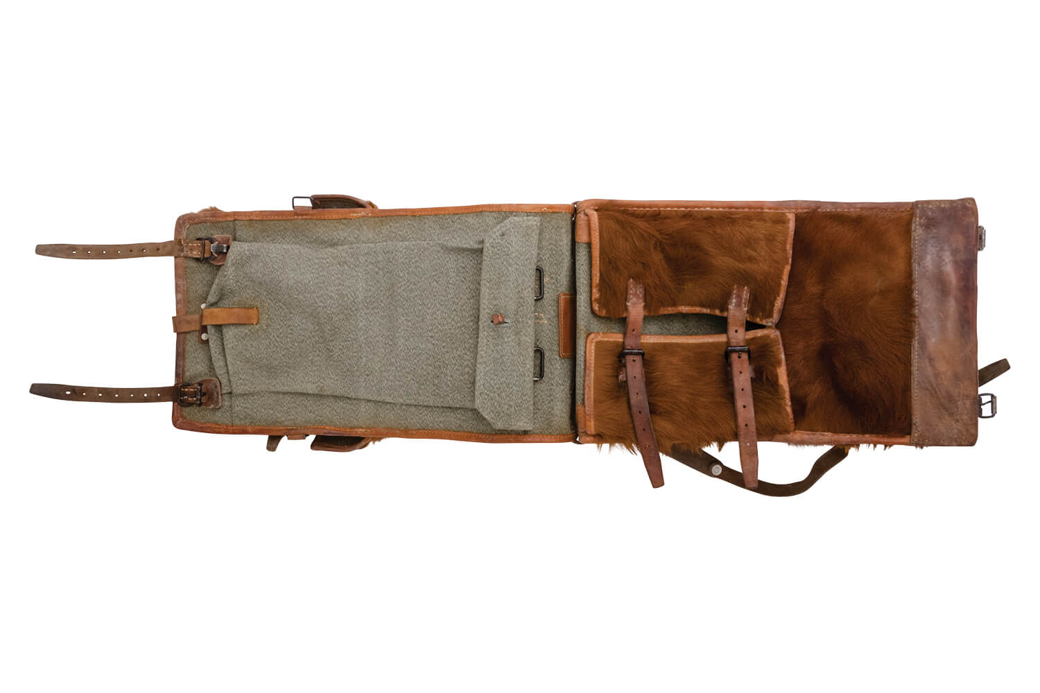 スイス軍 swiss militaryバッグ ブロートザック 1941年 WWⅡ Swiss Army Cowhide Backpack with front pocket (1943) - (AM-RSS07