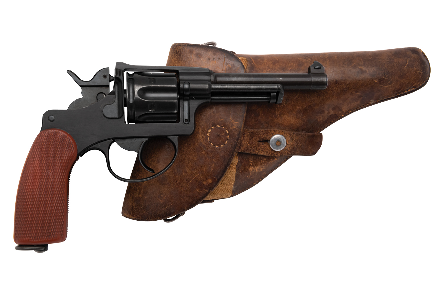 Swiss 1929 Revolver with Holster & Red Grips - (H6-S-1929-003