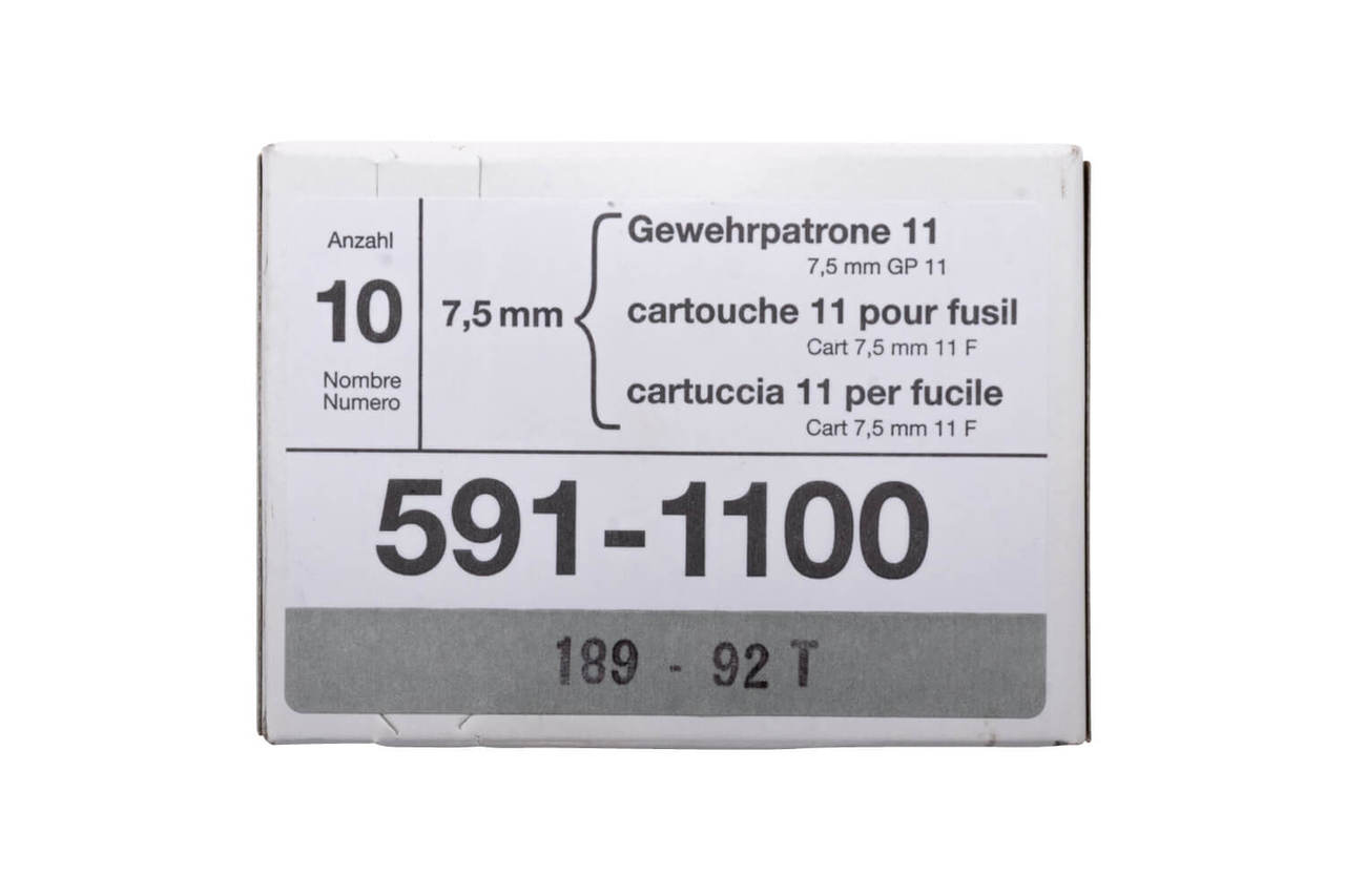 GP11 7.5X55 SWISS FMJ LEAD CORE 10RDS/PACK (SW7555-10)