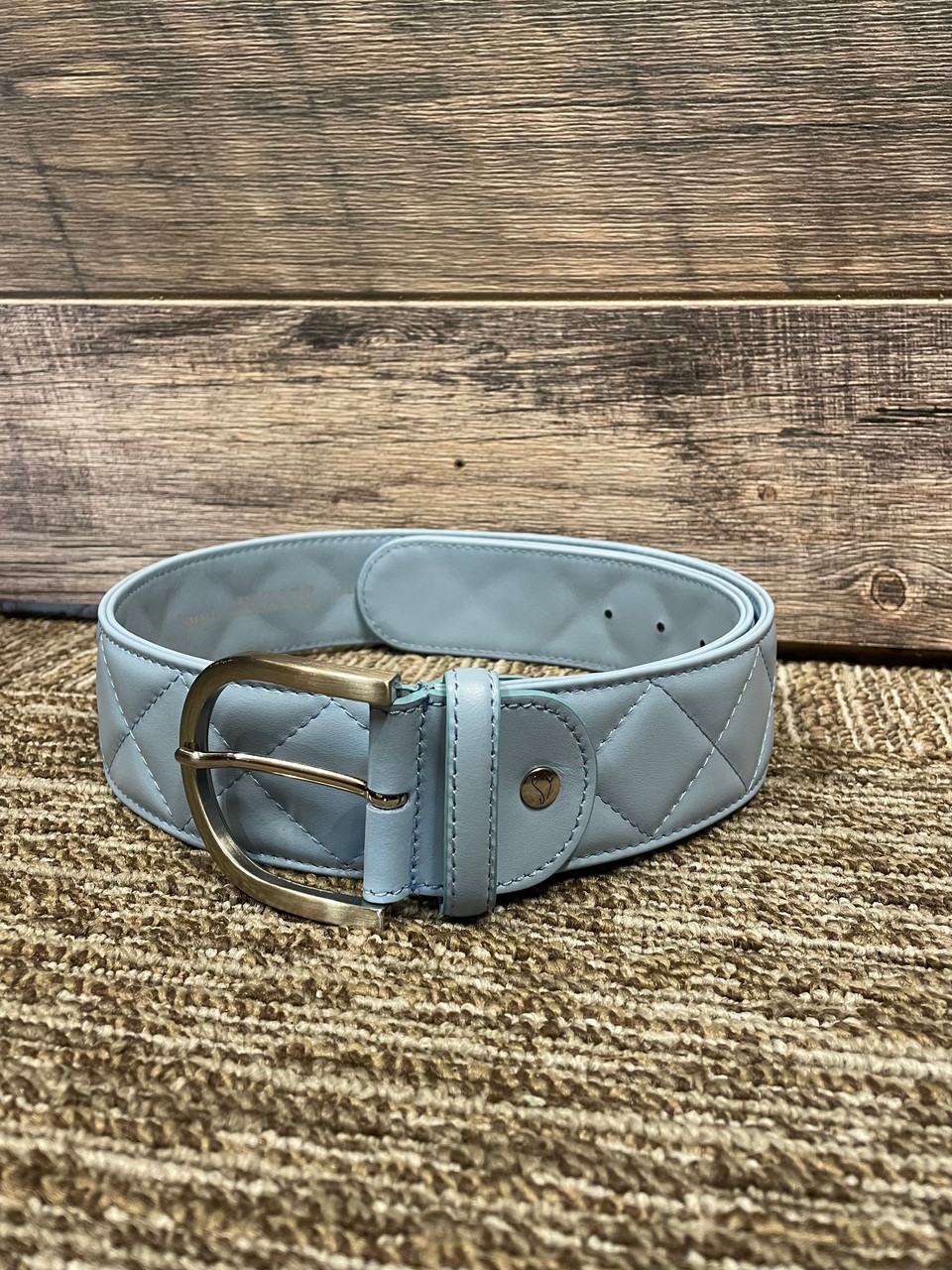 The Tailored Sportsman Sky Blue Quilted Belt Tailored Sportsman Quilted C Belt - Colors – atlanta saddlery main image 3