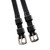 Huntley Black Leather Spur Straps - Stainless Steel Buckles