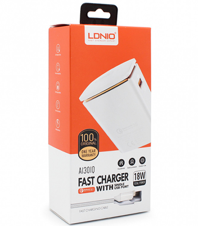 Cargador & Cable  A1301Q 6G. 18W