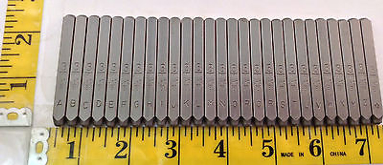 Tarvol Number and Letter Stamp Set (36 Piece Punch Set/A-Z & 0-9)  Industrial Grade Hardened Carbon Steel Metal - 1/8 (3mm)