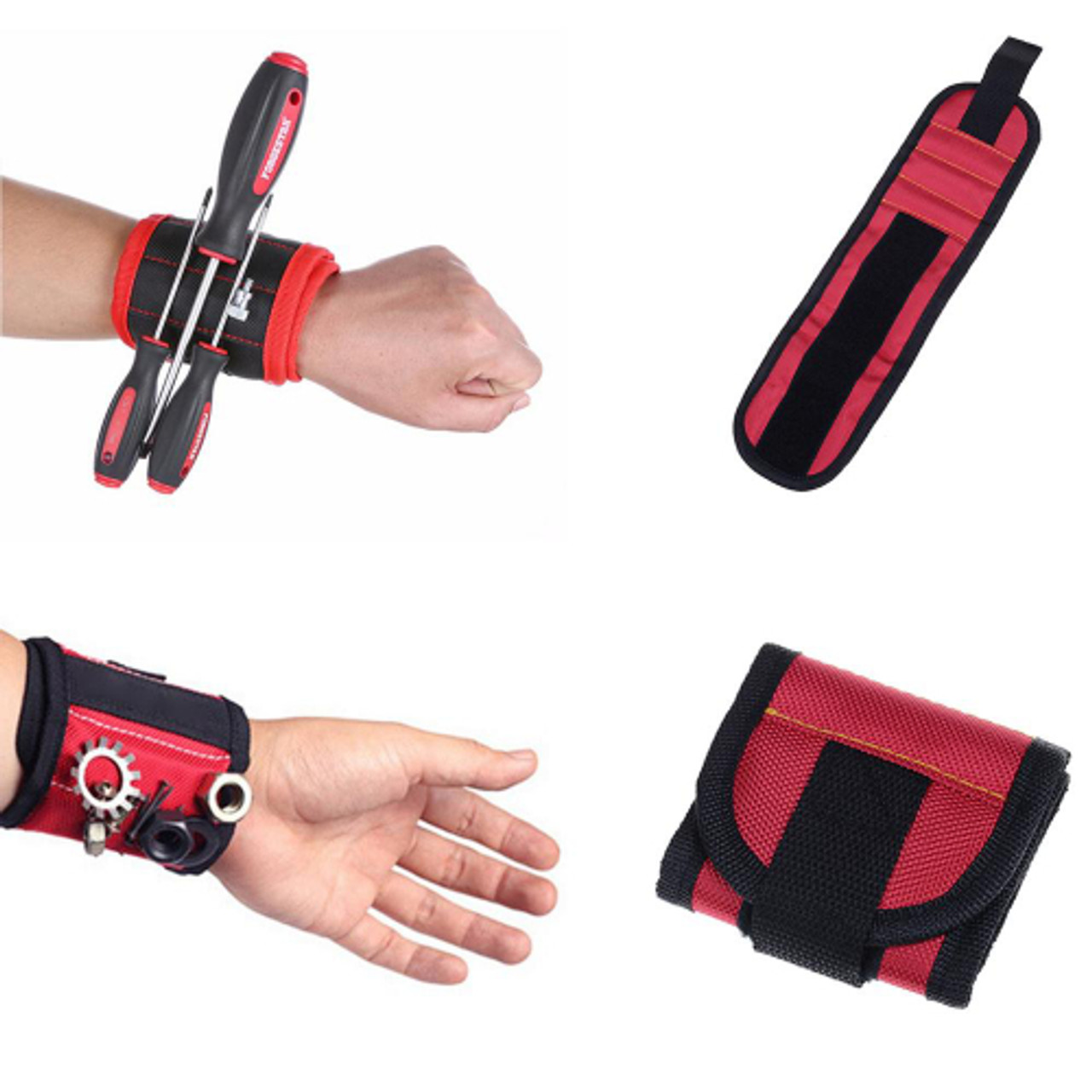 Magnetic Wristband For Holding Tools, Screws, Nails & Bolts Magnetic Wrist  Bracelet