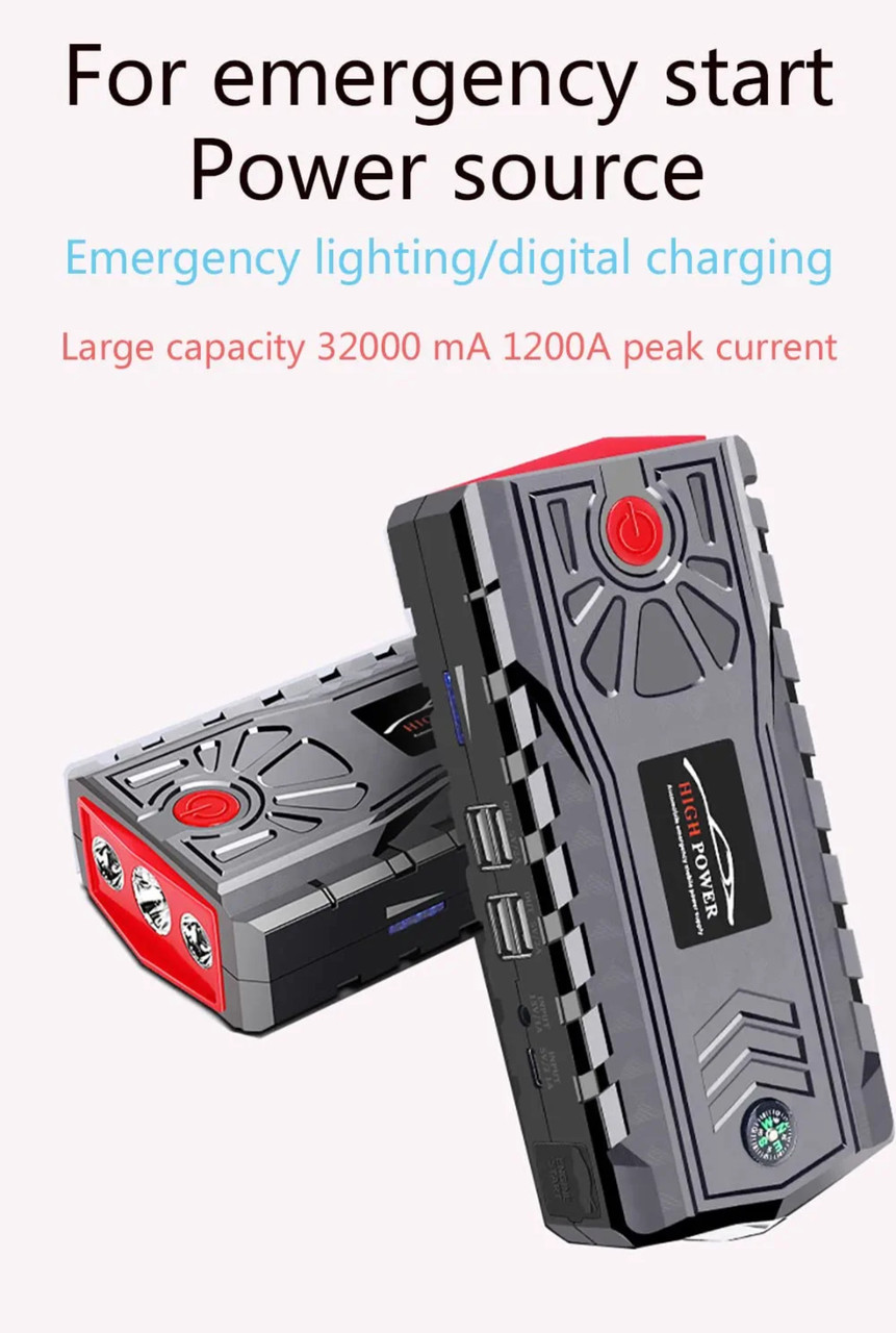 32000mAh High Power Auto Jump Starter Power Bank / Multifunktions-Portable  12V Lithium Batterie Auto Jump Starter