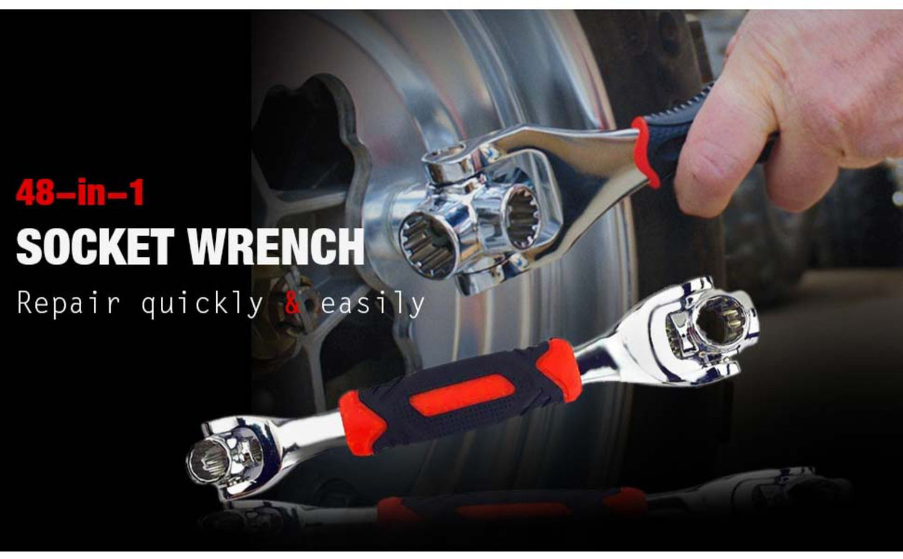 48-in-1 Socket Wrench Multifunction Wrench Tool with 360 Degree Rotating Heads