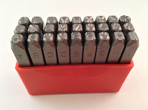 Reversed 36pc 3/16 5mm Steel Letter & Number Stamp Punch Die Set