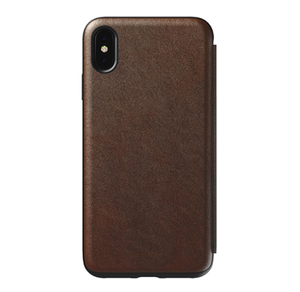 Nomad Horween Leather Rugged Folio Case iPhone Xs Max - Rustic Brown Nomad Horween Leather Rugged Folio Case iPhone Xs Max - Rustic Brown