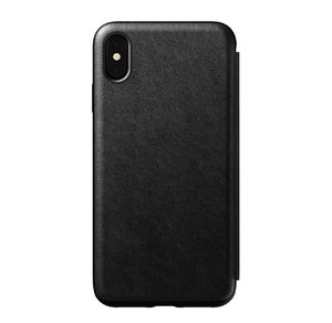 Nomad Horween Leather Rugged Folio Case iPhone Xs Max - Black