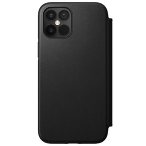 Nomad Leather Rugged Folio Case iPhone 12 Pro Max - Black