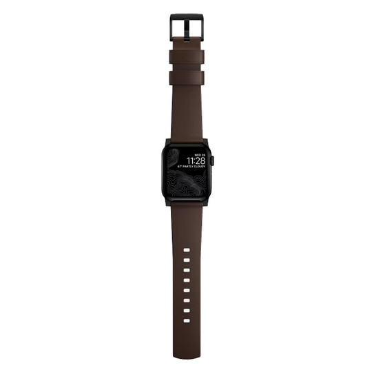 Nomad Modern Band Apple Watch 42/44/45/Ultra 49mm - Rustic Brown (Black hardware) Nomad Modern Band Apple Watch 42/44/45/Ultra 49mm - Rustic Brown (Black hardware)