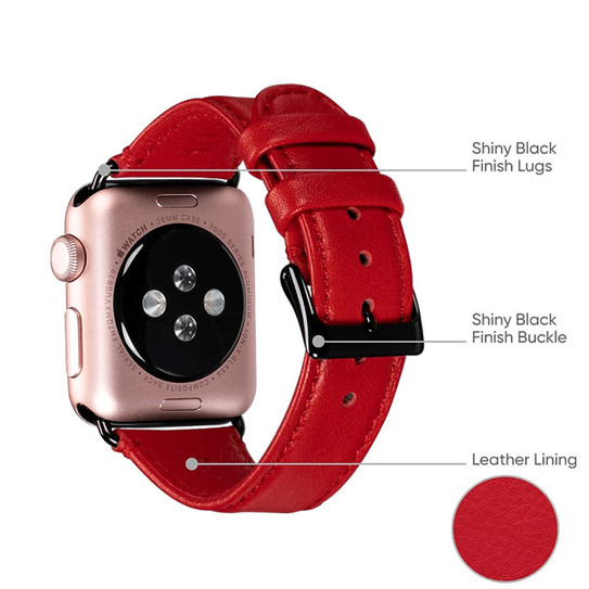 SENA Kyle Leather Apple Watch Band 38/40mm - Red