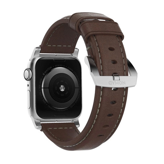 Nomad Traditional Strap Apple Watch 42/44/45/Ultra 49mm - Rustic Brown (Silver Hardware) Nomad Traditional Strap Apple Watch 42/44/45/Ultra 49mm - Rustic Brown (Silver Hardware)