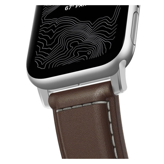 Nomad Traditional Strap Apple Watch 42/44/45/Ultra 49mm - Rustic Brown (Silver Hardware) Nomad Traditional Strap Apple Watch 42/44/45/Ultra 49mm - Rustic Brown (Silver Hardware)