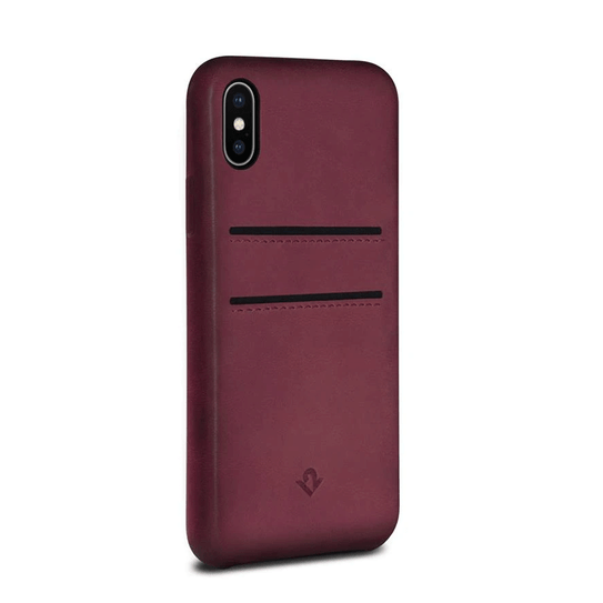 Twelve South Relaxed Leather with pockets Case iPhone X/Xs - Marsala
