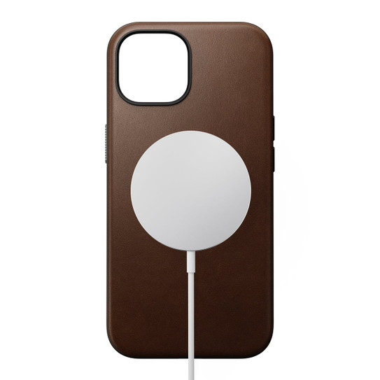 Nomad Modern Leather Case iPhone 15 Plus - Brown