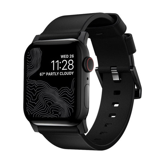 Nomad Modern Band Apple Watch 45/49mm - Black with Black Hardware Nomad Modern Band Apple Watch 45/49mm - Black with Black Hardware