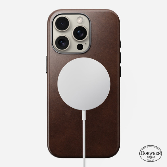 Nomad Traditional Horween Leather Case iPhone 16 Pro - Brown