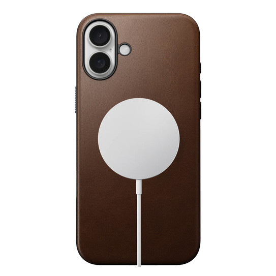 Nomad Modern Leather Case iPhone 16 Plus - Brown