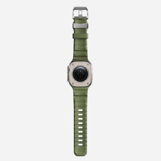 Nomad Rocky Point Band Apple Watch 46/49 mm - Forest Green/Natural Titanium Hardware