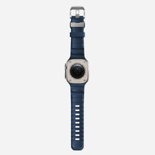 Nomad Rocky Point Band Apple Watch 46/49 mm - Atlantic Blue/Natural Titanium Hardware