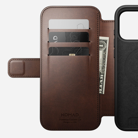 iPhoneアクセサリー NOMAD MODERN CASE iPhone 17Pro Max BROWN Nomad Modern Leather FolioCase for iPhone 17 Pro Max - Brown