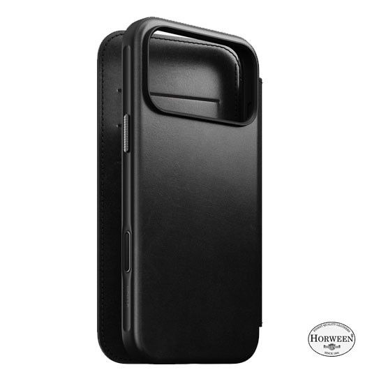 Nomad Modern Leather Folio Case iPhone 17 Pro Max - Black Nomad Modern Leather Folio Case iPhone 17 Pro Max - Black