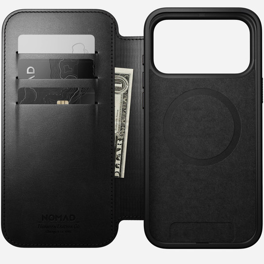 Nomad Modern Leather FolioCase for iPhone 17 Pro Max - Black
