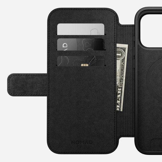 Nomad Modern Leather FolioCase for iPhone 17 Pro Max - Black