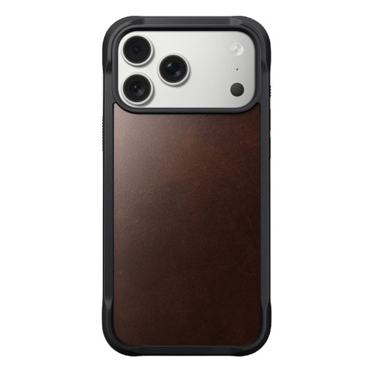 Nomad Rugged Horween Leather Case for iPhone 17 Pro - Brown