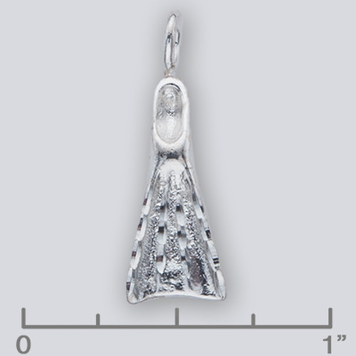 Sterling Silver Dive Fin Pendant