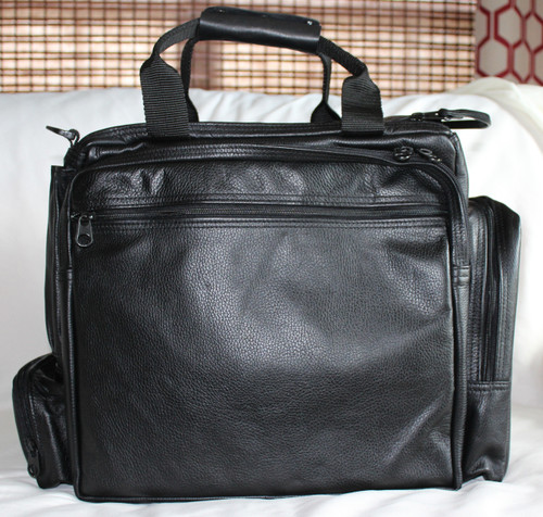 Ultimate Flight Bag shown in black leather